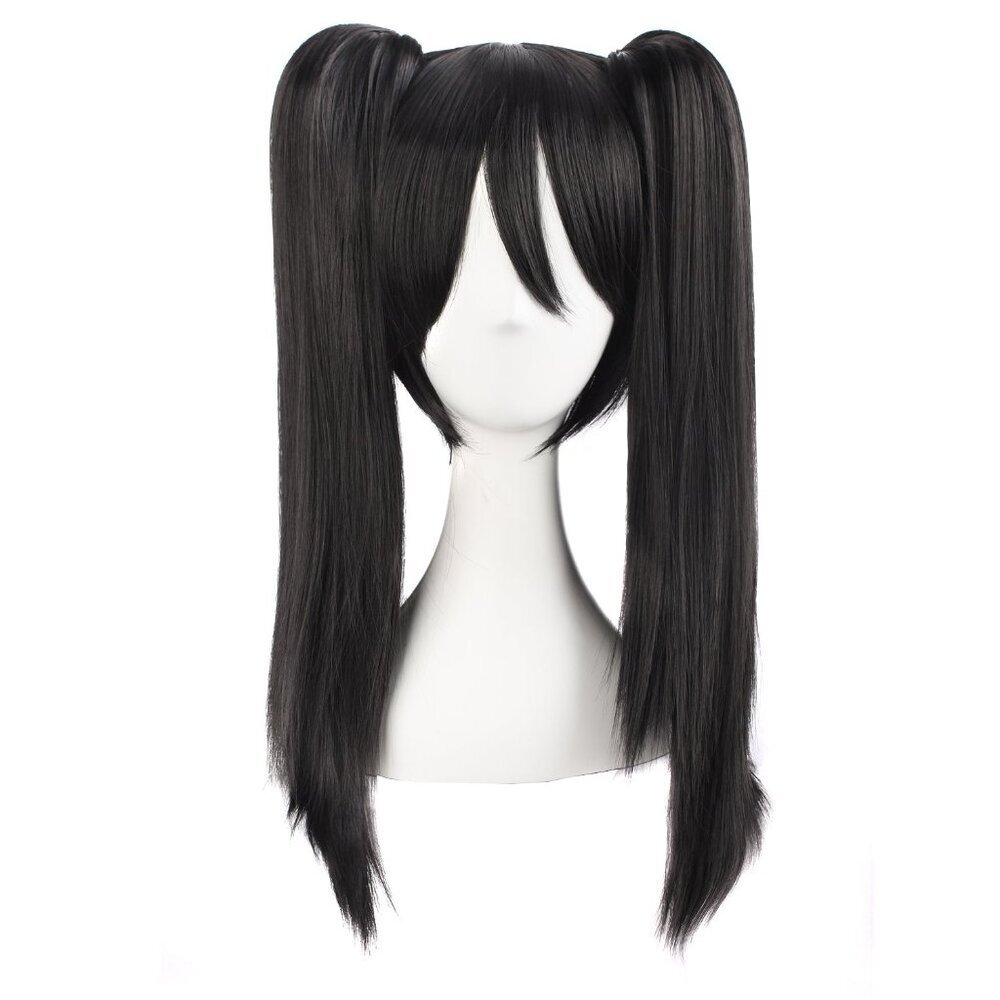 Women's Black 20 Inch/50 cm Modern Double Tail Straight Hair Cosplay Wigs